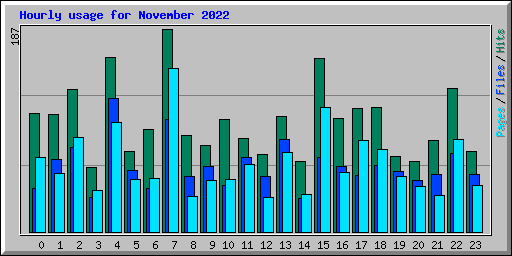 Hourly usage for November 2022